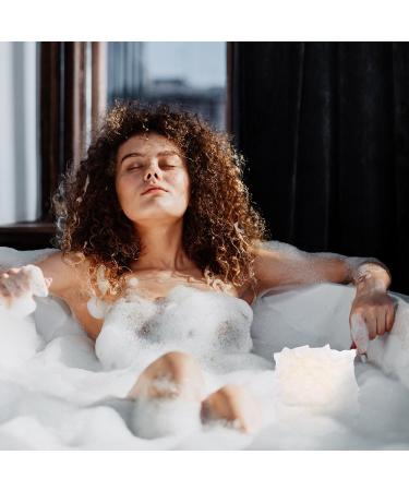 Beavorty Bath Loofah Mesh Shower Loofah Exfoliating Body Scrubber Soft Mesh Pouf Ball Exfoliator Bathing Accessory for Women Men White - Buy Online on GoSupps.com