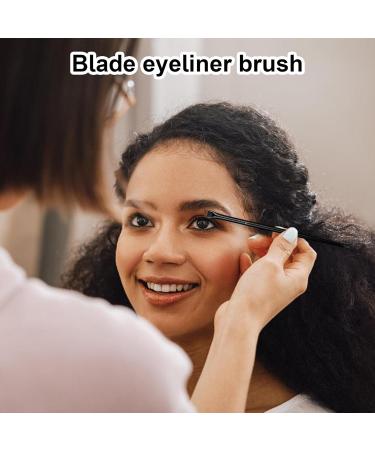 Eyebrow Brush | Eyeliner Brushes - Flat Eyeliner Brushes for Precision Makeup Application Fine Angled Ultra Thin Slanted Flat Angle A102 - Buy Online on GoSupps.com