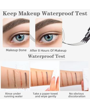 NewBang Eyebrow Pencil Set - Waterproof Microblading Pen for Natural, Longlasting Eyebrows - Dark Brown - Buy Online on GoSupps.com