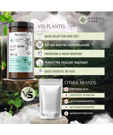 Sel de Bain Pieds Vis Plantis Menthe & Menthol 560 g Bain Rafra chissant Exfoliant & Apaisant Peaux Dures Pieds Fatigu s & Muscles Endoloris R duit la Transpiration - Buy Online on GoSupps.com