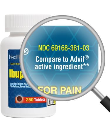 HealthA2Z Ibuprofen 200mg Tablets | Pain Reliever & Fever Reducer | 750 Total Tablets (250 Counts + 500 Counts) | Pain Relief for Headache Muscle Pain Joint Pain & Inflammation - Buy Online on GoSupps.com