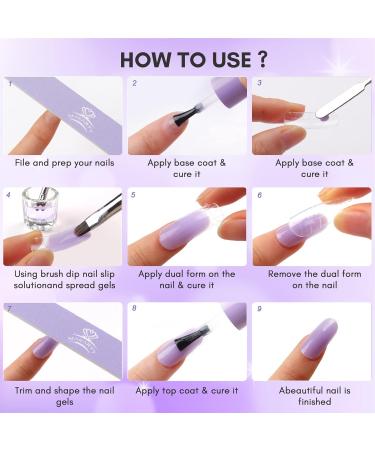 Makartt Purple Poly Nail Gel Kit | Long-Lasting Nail Extension Set with Slip Solution Base & Top Coat Perfect for Gel Nail Structure - Buy Online on GoSupps.com