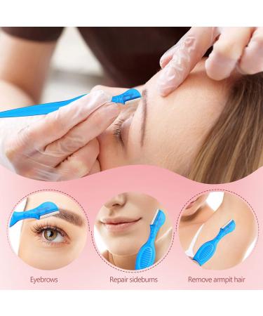 Fomiyes 48 STK Eyebrow Razor Kit - Mini Trimmer for Eyebrow & Face Hair Removal Travel-Friendly ABS Tools 12.5x2x0.2cm - Buy Online on GoSupps.com