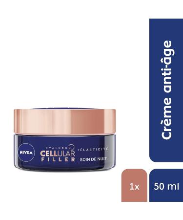 Nivea Hyaluron Cellular Filler Night Cream 50ml - Elasticity & Re-Densifying Formula - Buy Online on GoSupps.com