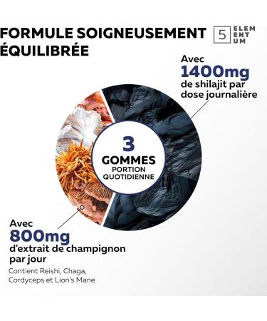 Shilajit Gummies Pure Himalaya 90 Gommes Sans Sucre 2200mg Avec Reishi Crini re de Lion Chaga & Cordyceps Compl ment V g tal Naturel Vegan Go t Agr able Myrtille - Buy Online on GoSupps.com