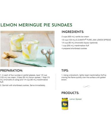 E.D.Smith Lemon Spread 500ml Pack of 2 Total 1000 ml  - Buy Online on GoSupps.com