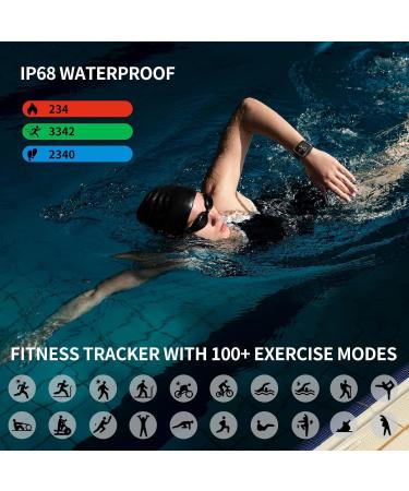 Yukigefe Smartwatch with Telephone Function | 1.8 Touchscreen | Unisex Alexa IP68 Waterproof Fitness Tracker & Health Monitor | 100+ Sports Modes | Black - Buy Online on GoSupps.com