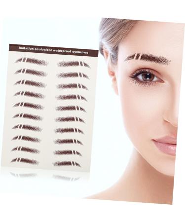 Balacoo 6pcs Eyebrow Stickers Waterproof Stickers Makeup Brow Sticker Artificial Eyebrow Tattoos Woman Hair 1 count (Pack of 1) Brown - Buy Online on GoSupps.com