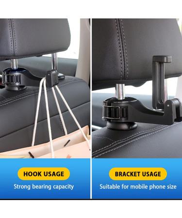 VIILICH 2PCS Car Headrest Hook & Cell Phone Holder - Durable Storage for Handbags & Devices (Red) | International Shipping - Buy Online on GoSupps.com