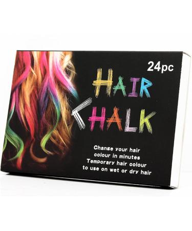CHSEEO 24 Colors Washable Hair Chalk for Kids - Non-Toxic Pink Blue White Black & More - Perfect for Teens & Cosplay - Buy Online on GoSupps.com