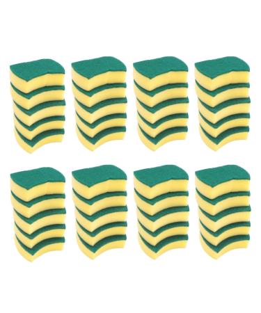 BTuregsau 240Pcs Multi-Purpose Double-Faced Sponge Scouring Pads Dish Washing Scrub Sponge Stains Removing Cleaning Scrubber Brush