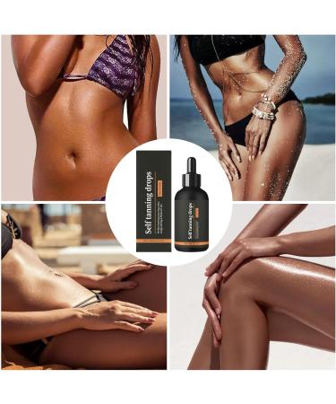 Face Tanning Drops | Huile Autobronzante pour le Corps - Format Voyage 30ml pour Corps et Visage Plage et v nements - Buy Online on GoSupps.com