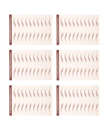 VILLCASE 6feuilles Autocollants pour Sourcils Repositionnables Sourcils Adh sifs Imperm ables Stickers Temporaires pour Maquillage F minin Lot