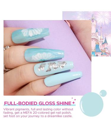 Spring Summer Pastel Gel Nail Polish Kit - 20 Trend Colors + Top & Base Coat - MEFA Macaron Series for Women - Buy Online on GoSupps.com