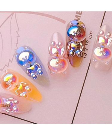 6pcs Cute 3D Bear Nail Art Decorations - Fashionable DIY Accessories for Nail Design - Buy Online on GoSupps.com
