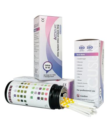 Urine test strips for 10 indicators - 100 pieces of urine strip health test with reference color card - urine analysis strips Diabetes & ketosis test for urinary sugar & glucose detection - German manual - Buy Online on GoSupps.com