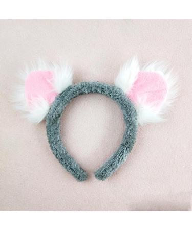 amangul Koala Headband Ear Hair Animal Headdress Decorative Ornament Crafts for Kid Girl Boys Festival Holiday Party Decoration(Pink And White) - Buy Online on GoSupps.com