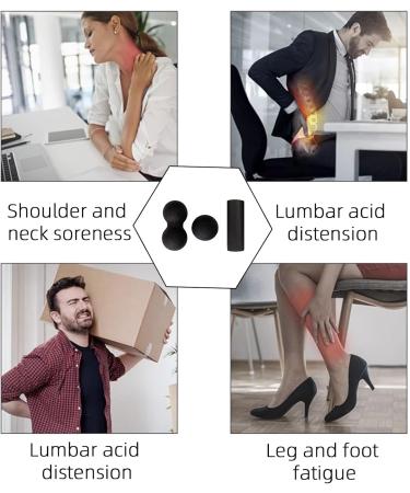 DALAETUS 3 Piece Fascia Ball Set | Reusable Massage Balls & Mini Roller for Spine Feet Back Neck - International Shipping Available - Buy Online on GoSupps.com