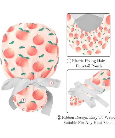 Farm Animals Set Scrub Caps Hats for Women - 2PCS Bouffant Working Hat with Ponytail Holder - Pattern 03 - Buy Online on GoSupps.com