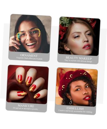 POPETPOP Nail Decals 10 Boxes Metal Nail Decoration 3D Stickers DIY Nail Charms Nail Art Rhinestones Nail Art Charms Glitter Stickers Nail Rhinestones Nail Art Gems Crafts Unique Pp - Buy Online on GoSupps.com