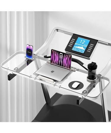 HEWYIOS Treadmill Desk Attachment Transparentï¼Treadmill Laptop Holder Adjustable Height Ergonomic Treadmill Standing Workstation Standï¼Suitable for Treadmill Handshake Width 13-33 inches - Buy Online on GoSupps.com