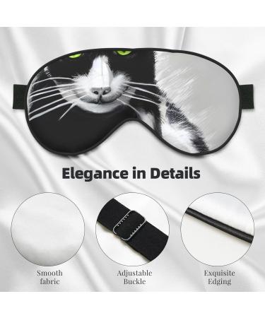 Buy SSIMOO Black and White Cats Sleep Mask | Adjustable Breathable & Stylish Eye Mask for Comfortable Sleep - International Shipping Available - Buy Online on GoSupps.com