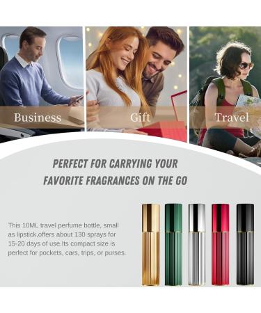 VVGAOGES Perfume Atomisers Refillable Travel Perfume Bottle Portable Fragrance Atomisers Cologne Travel Bottle Empty Perfume Spray for Travel (Gold & Black) - Buy Online on GoSupps.com