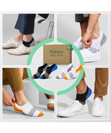 Falary 8 Pairs Invisible Sports Socks for Men & Women | No Show Running Socks - Cotton Short Sneaker Socks (Sizes 39-46) - Black - Buy Online on GoSupps.com