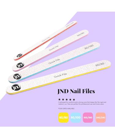 New* JND Professional Salon Grade Double Sided Emery Board Nail Files Buffer Polisher Natural Manicure Pedicure Acrylic Gel Nails (10Pack) (240/240) 240/240 10.0 - Buy Online on GoSupps.com