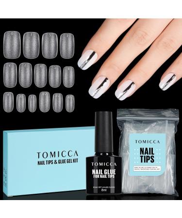 TOMICCA 4-in-1 Nail Extension Kit with 150 Short Oval Nails & Glue Gel - DIY Acrylic Nail Art Set for Women & Girls - Buy Online on GoSupps.com