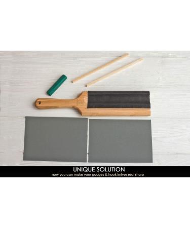 BeaverCraft LS5P1 Wood Carving Strop Kit with Leather Paddle - Spoon Carving & Hook Knife Sharpening Tools - Buy Online on GoSupps.com