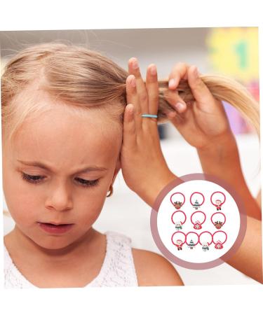 FRCOLOR 10 Pairs Christmas Headband Hair Scrunchy Tie Snowman Hair Ties Santa Hair Band Christmas Hair Accessories Women Christmas Kids Hairpiece Kid Hair Tie Elastic Resin Girl Hair Rope - Buy Online on GoSupps.com