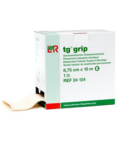 Lohmann & Rauscher Tg Grip, Size E, 8.75cm x 10m, Elasticated Tubular Compression Bandage for Light & Comfortable Support, Sleeve for Sprains, Strains, Soft Tissue Injuries, Skin Friendly Stockinette