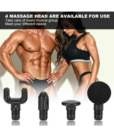 Deep Tissue Muscle Massager Gun with 4 Heads | Noise Suppression - Purple | Effective Pain Relief & Recovery - Buy Online on GoSupps.com