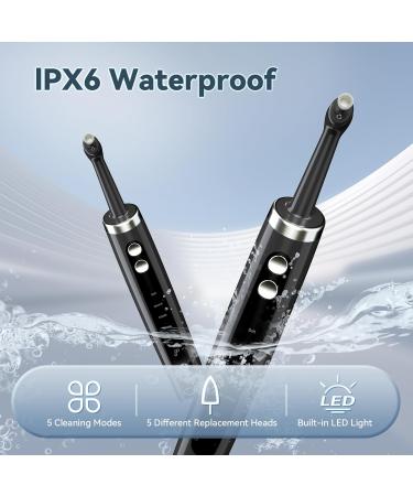 Professional Tooth Polisher & Teeth Cleaning Kit - 5 Replacement Heads USB Charging IPX6 Waterproof Plaque Remover for Adults & Kids - Best Tooth Cleaner Online - Buy Online on GoSupps.com
