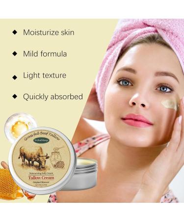 OAKSII Beef Tallow for Skin 2.5oz 1Pack Tallow Face Moisturizer Beef Tallow Balm with Raw Honey Moisturizing Cream for Body Lotion SkinCare - Buy Online on GoSupps.com