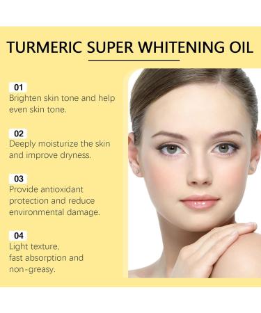 Turmeric Body Whitening Oil 100ml Turmeric Super Whitening Oil Body Whitening Oil Whitening Slow-Aging Firming Removing Black Spots - Buy Online on GoSupps.com