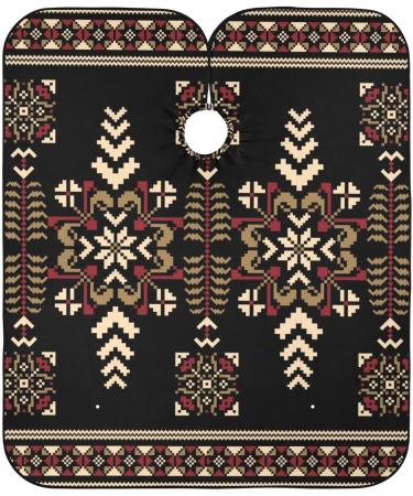 Waterproof Barber Cape - Vintage Black Cheetah Haircut Bib for Men & Women | Durable Unisex Hair Cutting Cape - Buy Online on GoSupps.com