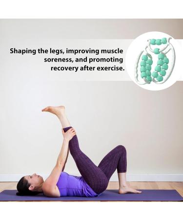 Adjustable Wheels Muscle Roller Massage Device - 15 Rolls 360 Rotation Non-Slip Relaxation for Legs Neck Hands and Arms - Ideal for Yoga Bodybuilding & Indoor Sports - 20 Round Green - Buy Online on GoSupps.com