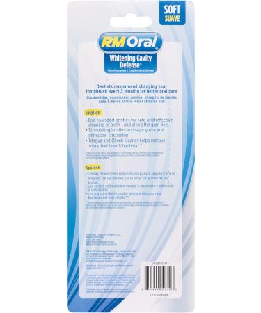 RM Oral Whitening Cavity Defense Soft Toothbrushes 4 Count Twin Pack - Gentle Cleaning for Brighter Smiles - Buy Online on GoSupps.com