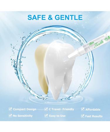 Teeth Whitening Pen Bleaching Gel - 3 Pcs Professional 20 Uses - Effective, Painless, No Sensitivity - Easy to Use Tooth Whitener for Home & Travel - Beautiful White Smile (White) - Buy Online on GoSupps.com