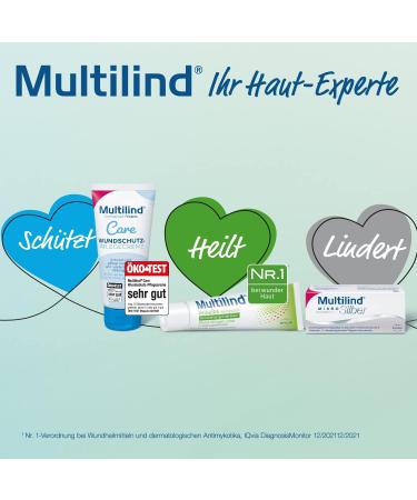 Multilind Healing Ointment - Zinc Ointment for Skin Inflammation with Nystatin & Zinc Oxide | 50g (1 Pack) - Fast International Shipping - Buy Online on GoSupps.com
