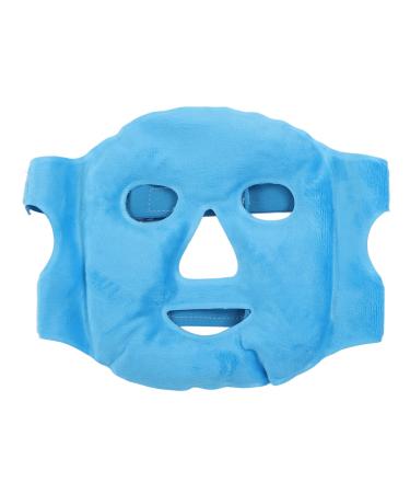 Facial Mask Sleeping Hot Cold Compress Gel Bead Face Cover Soft Swelling Stress Relief Heat Ice Pack Face Cover Dark Blue