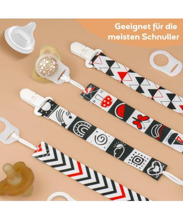 Suofuolef 4 Pack Pacifier Strap Set - Baby Pacifier Clips with Adapters | Perfect for Newborns & Baptism Gifts - Buy Online on GoSupps.com