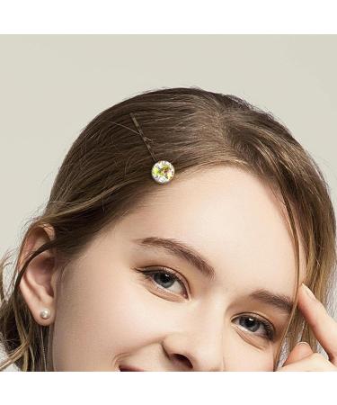 Handmade Glitter Crystal Hair Barrettes Set in Milk and Cheese Colors - 4 PCS Bobby Pins for Women and Girls - Elegant Hair Accessories - Buy Online on GoSupps.com