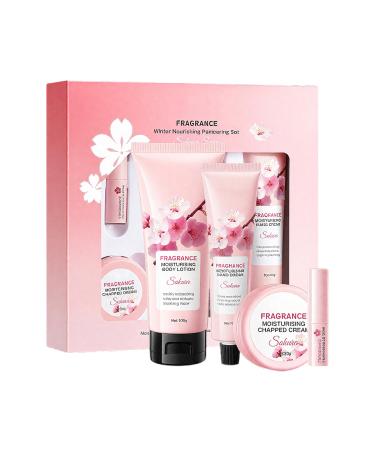 Wootapson Set of moisturizing and nourishing creams from the Sakura range: moisturizing body lotion body cream repairs dryness and flaking brightens the complexion suitable for all skin types.