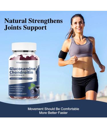 Glucosamine Chondroitin Gummies with MSM & Elderberry Extra Strength - Joint Support Antioxidant Immune Support Supplement for Adults Men & Women Minerals coenzyme Q10 DHA- 60 Blueberry Gummies - Buy Online on GoSupps.com