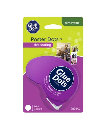 Glue Dots Dot N' Go Glue Dot Dispenser with 200 Removable Double-Sided Adhesive Poster Dots  3/8-Inch  Clear  1 Pack 1 Pack Poster Dots Dispenser - Buy Online on GoSupps.com