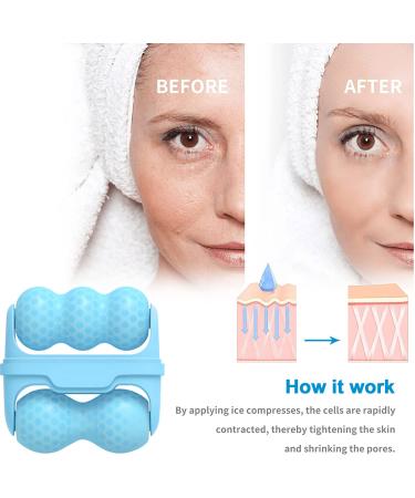 Yiclick Facial Ice Roller for Face and Eye Puffiness Relief - Upgraded Ergonomic Design, Migraine Relief, Beauty Skincare Gift - Blue - Buy Online on GoSupps.com