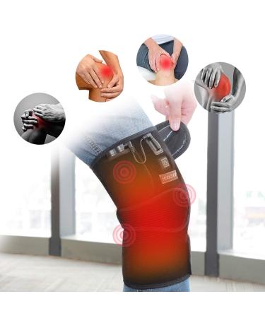 HOOCUCO Heated Knee Brace Wrap Support - Portable Rechargeable Heating Pad for Knee Injury, Arthritis, Meniscus Tear, Muscle Pain Relief - Men & Women - Buy Online on GoSupps.com